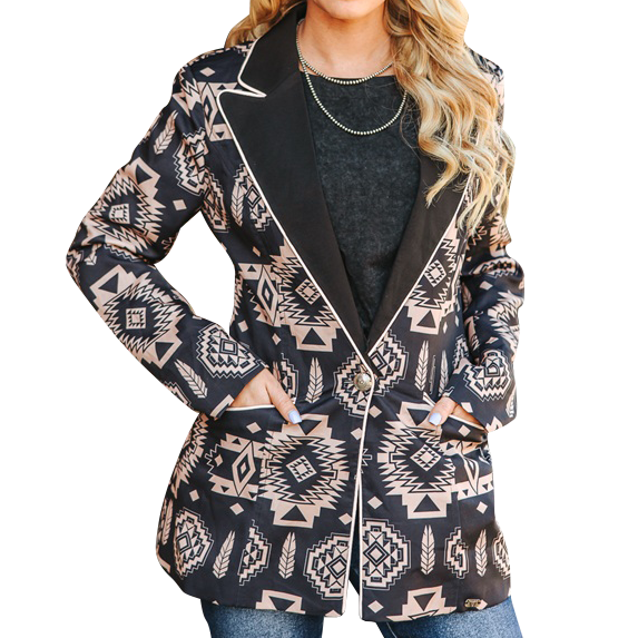Women's Aztec Printed Blazer